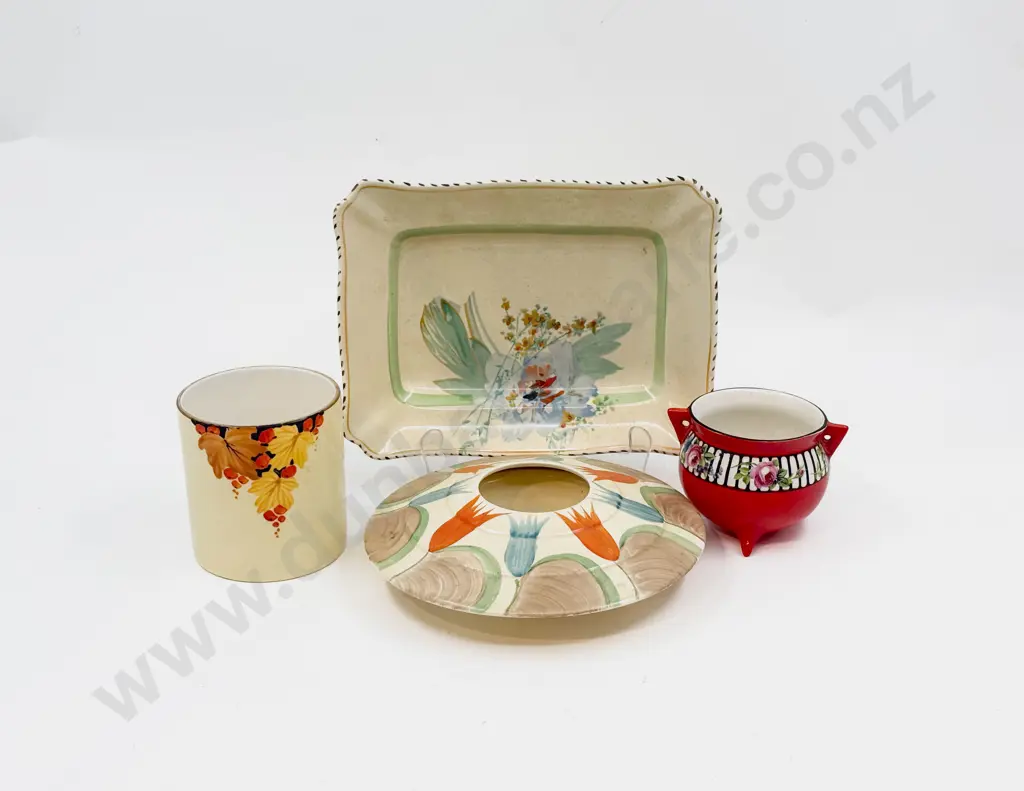Wilkinson Honeyglaze Dish Myott Vase & Two Various Pots Image 1++