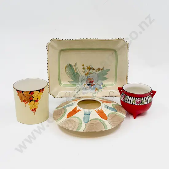 Wilkinson Honeyglaze Dish Myott Vase & Two Various Pots