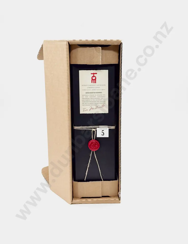 1 Bottle NZ 1998 Tom MacDonald Cabernet Sauvignon Merlot Image 1++
