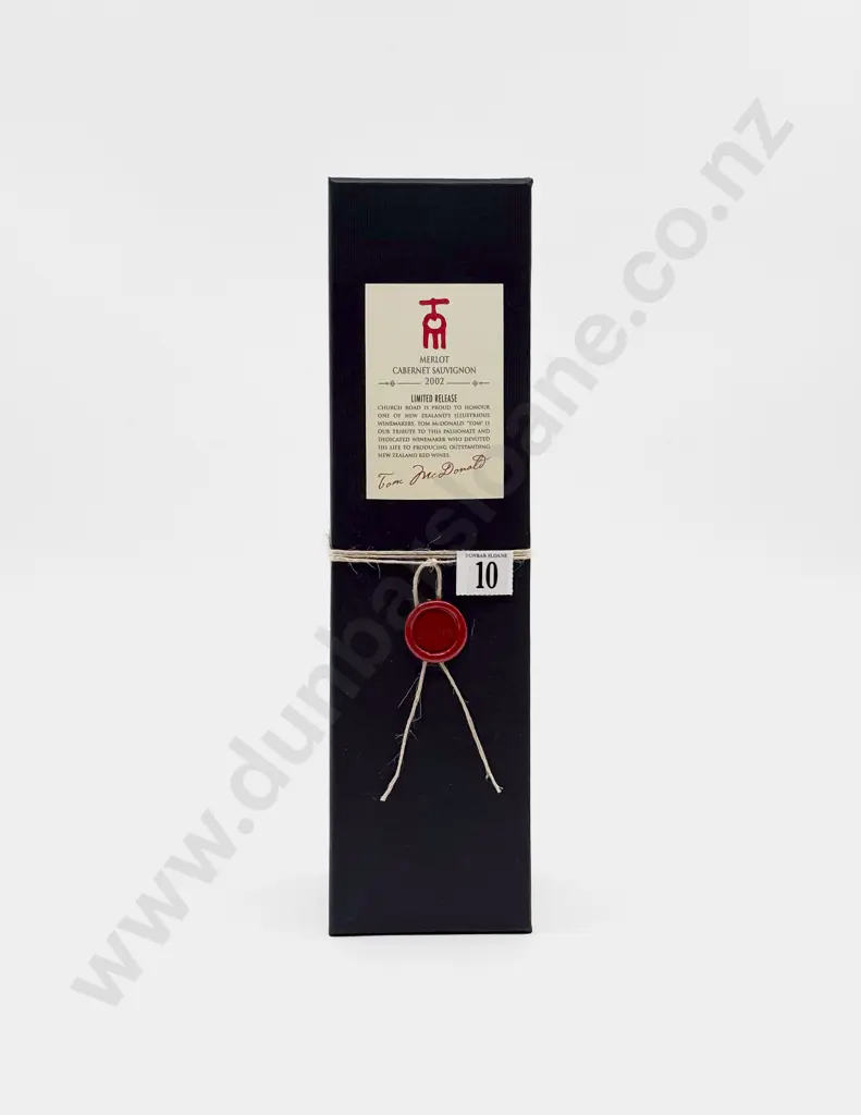 1 Bottle NZ 2002 Tom MacDonald Merlot Cabernet Sauvignon Image 1++