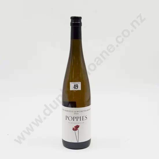 1 bottle NZ 2022 Poppies Martinborogh Late Harvest Gewürztraminer 750ml