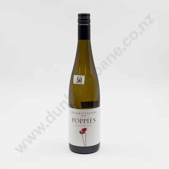 1 bottle NZ 2023 Poppies Martinborough Late Harvest Riesling 750ml