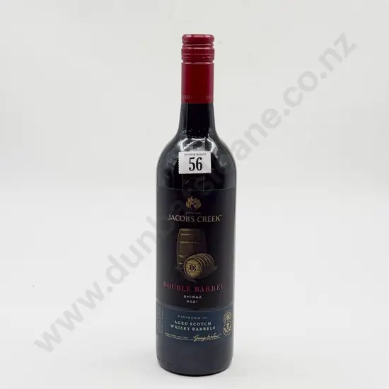 1 bottle Aust 2021 Jacobs Creek Double Barrel Shiraz aged in special scotch whisky barrels