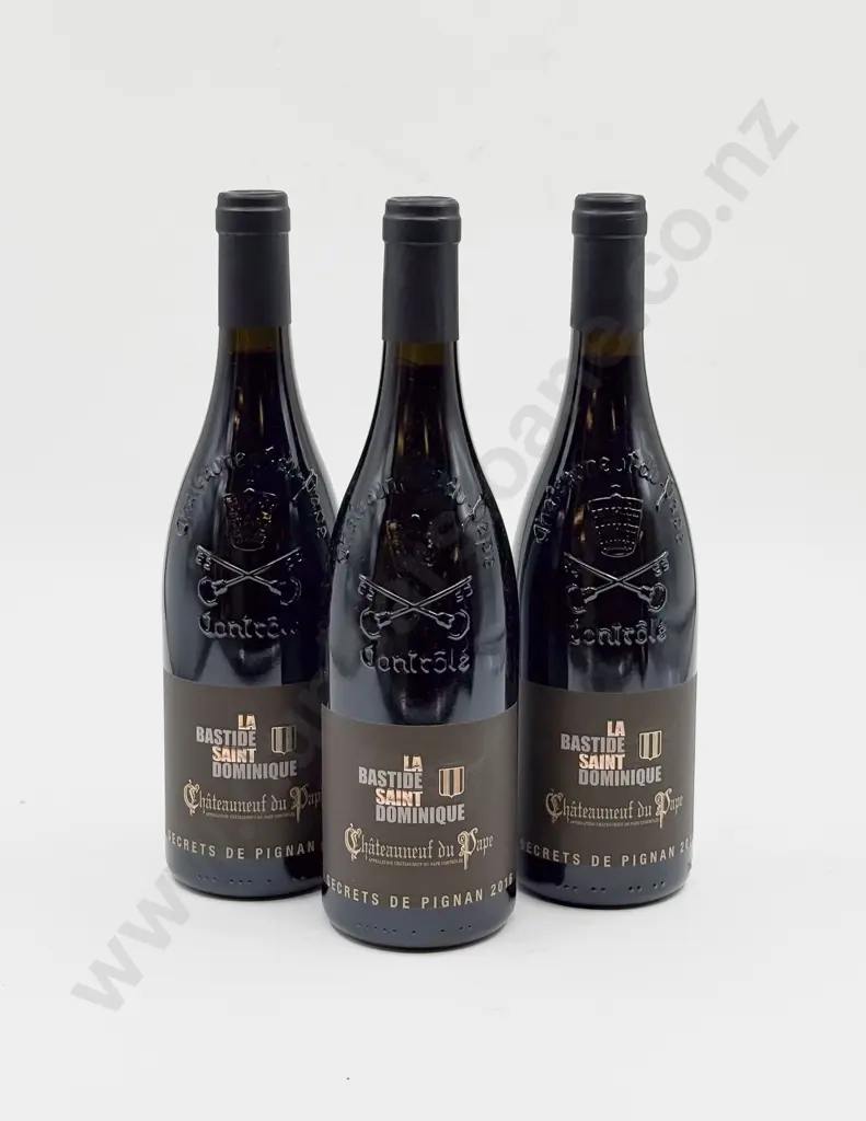 3 bottles French 2016 La Bastide Saint Dominique “SECRETS de PIGNAN” Chateauneuf-du-Pape Image 1++