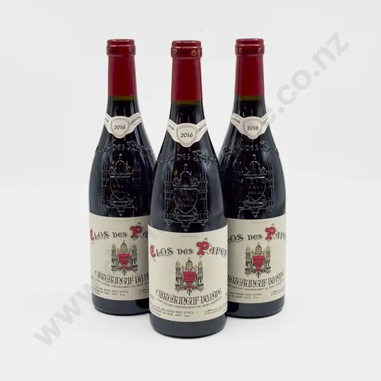 3 bottles French 2016 Clos des Papes Chateauneuf-du-Pape