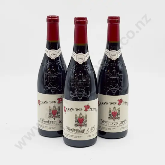 3 bottles French 2016 Clos des Papes Chateauneuf-du-Pape