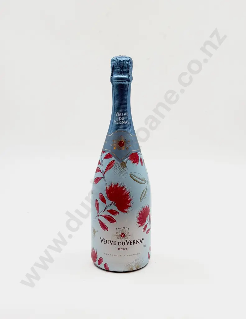 1 bottle French Veuve du Vernay Brut Vin Mousseux special Pohutukawa bottling for NZ Image 1++