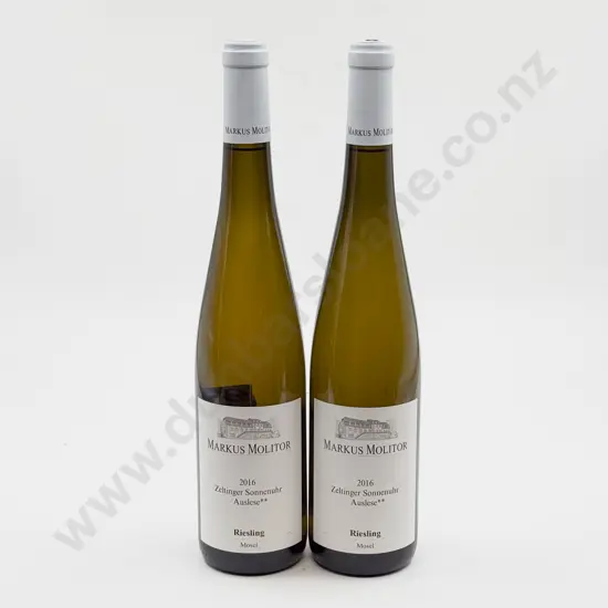 2 bottles German 2016 Markus Molitor Zeltinger Sonnenuhr Auslese “2 star” Riesling Mosel
