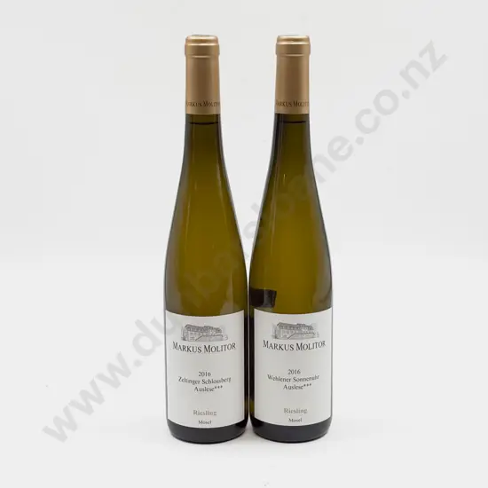 2 bottles German 2016 Markus Molitor Zeltinger Schlossberg Auslese “3 star” Riesling Mosel