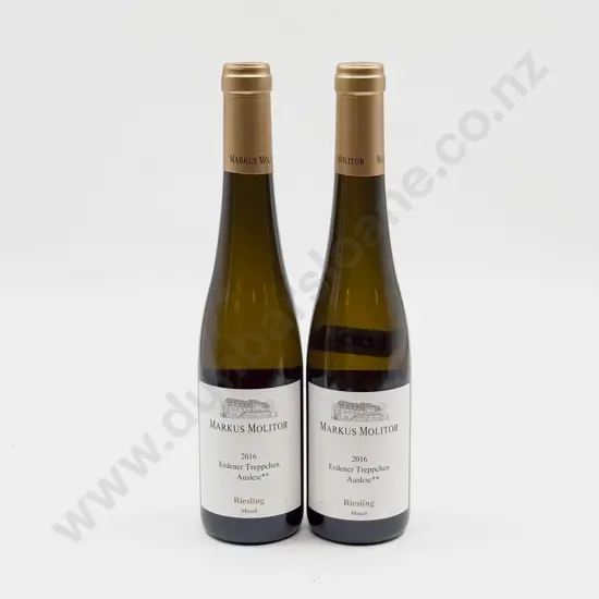 2 bottles German 2016 Markus Molitor Bernkasteler Badstube Auslese Gold Kap “3 star” Riesling Mosel