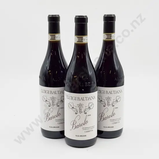 3 bottles Italian 2016 G D Vajra Luigi Baudana Barolo “CERRETTA”