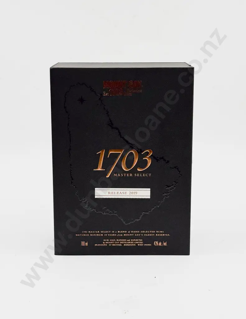 1 bottle 2019 Mount Gay “1703” Master Select Barbados Rum Special Release 700ml 43% Image 1++