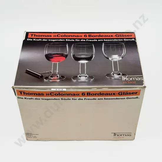 Boxed Set 6 Thomas C1970's Red Wine Glasses