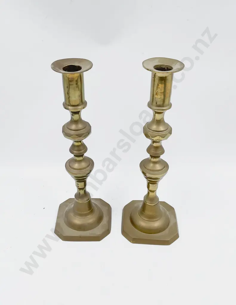 Pair of Brass Candlesticks Image 1++