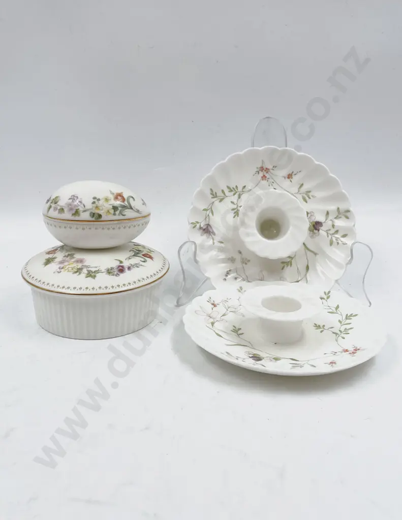 Small Quantity of Assorted Wedgewood Including Pair of Candleholders Image 1++