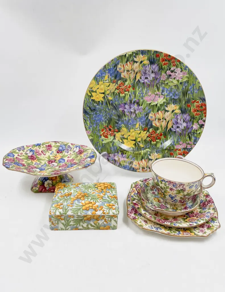 Quantity of Assorted All Over Floral Chintz Decorated China Image 1++