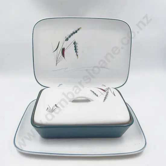 Pair of Denby Platters together with Lidded Oven Dish