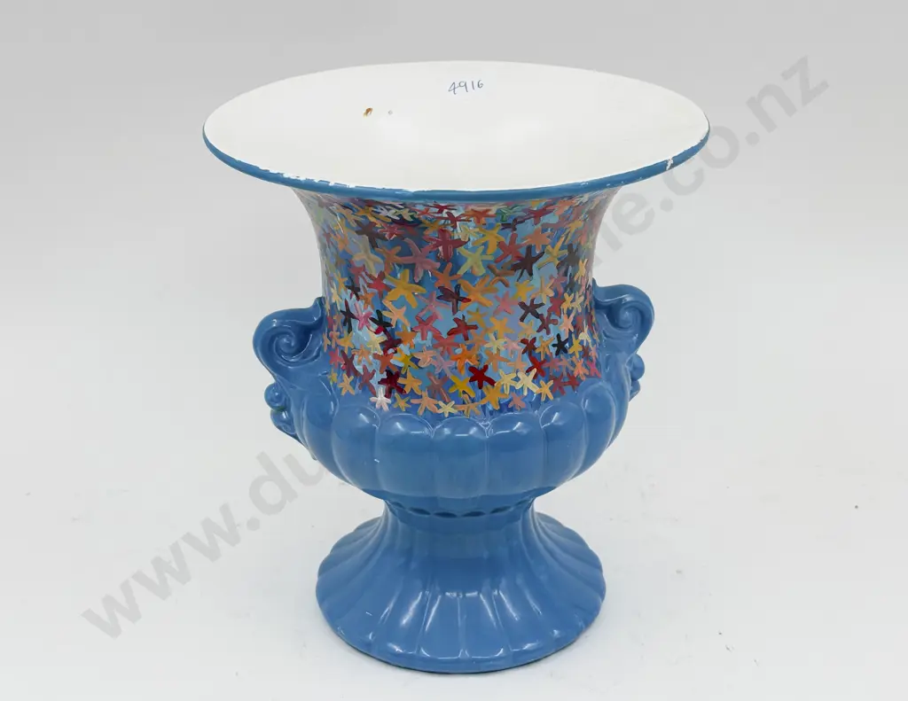 Overpainted Crown Lynn Vase Image 1++