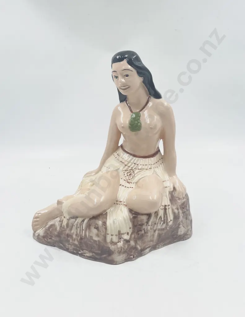 Ceramic Figure of Seated Wahine Image 1++