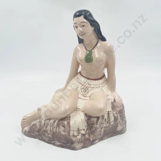 Ceramic Figure of Seated Wahine