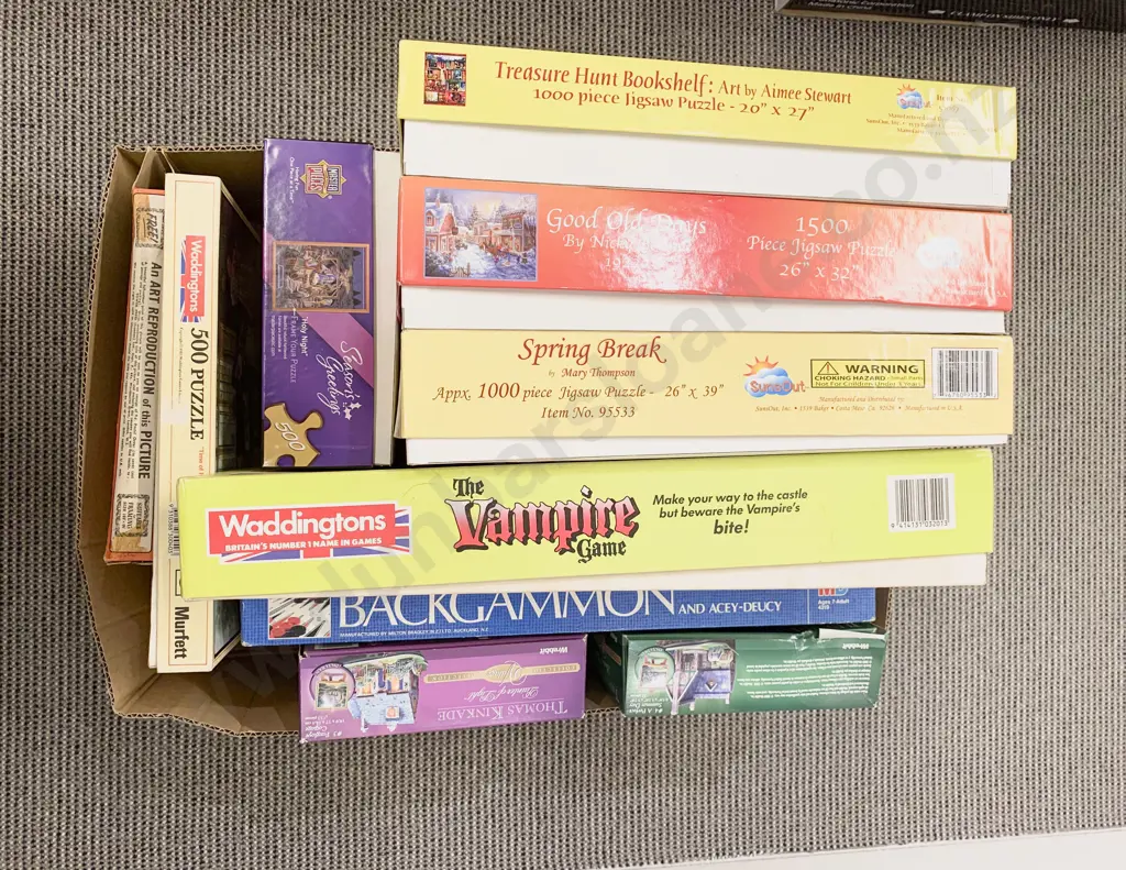 Quantity of Assorted Board Games & Puzzles Image 1++