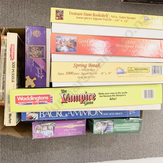 Quantity of Assorted Board Games & Puzzles