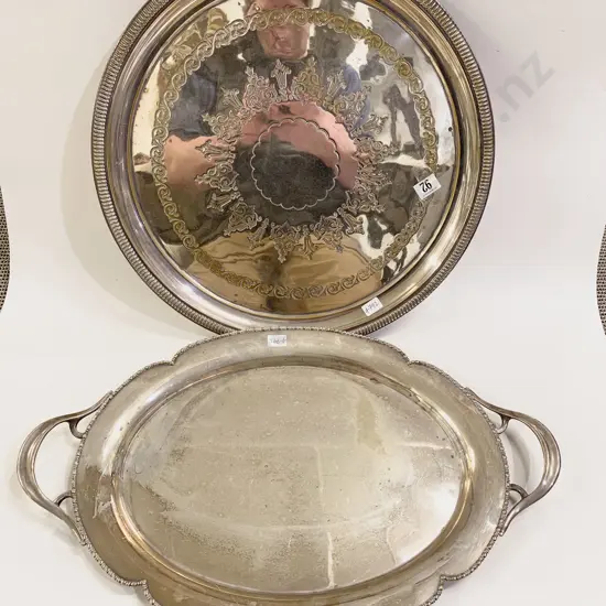 Fine Quality Footed S/P Circular Tray & Other S/P Tray