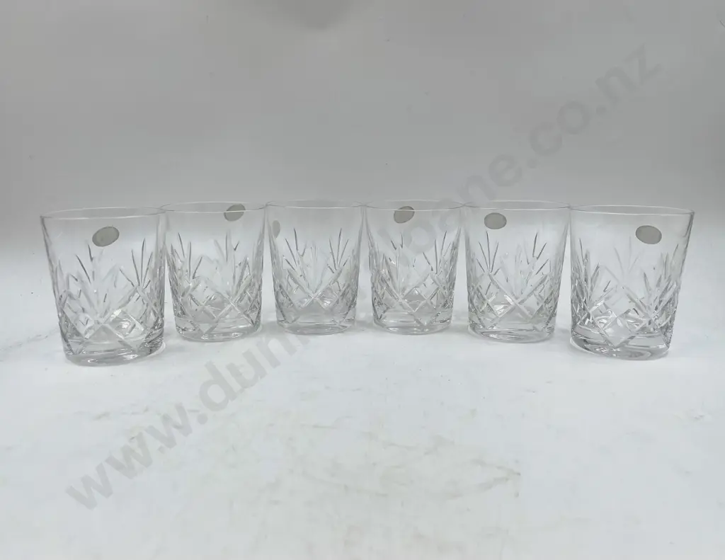 Boxed Set of Six Bohemia Crystal Tumblers Image 1++