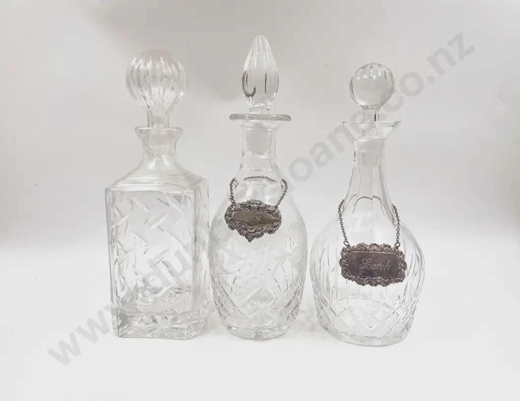 Three Assorted Decanters Image 1++