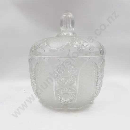 Large Lidded Crystal Punchbowl