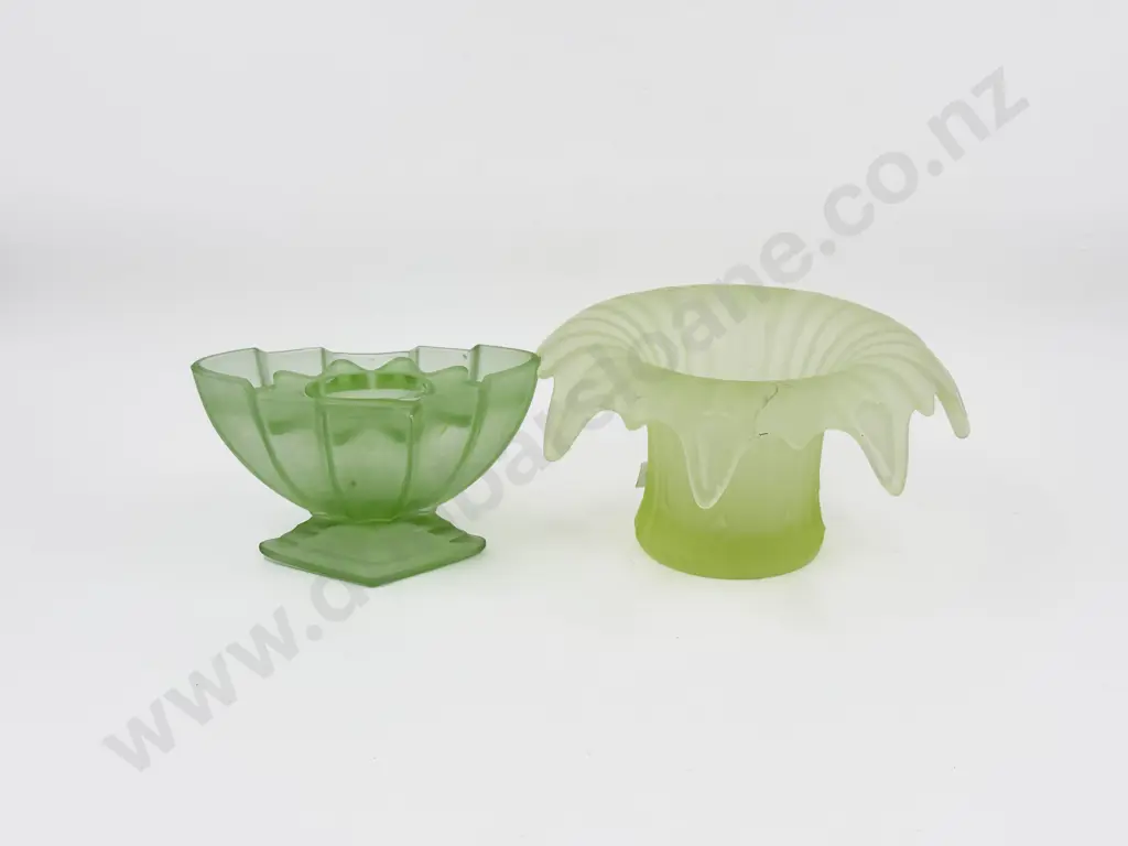 Two Pressed Glass Vases Image 1++
