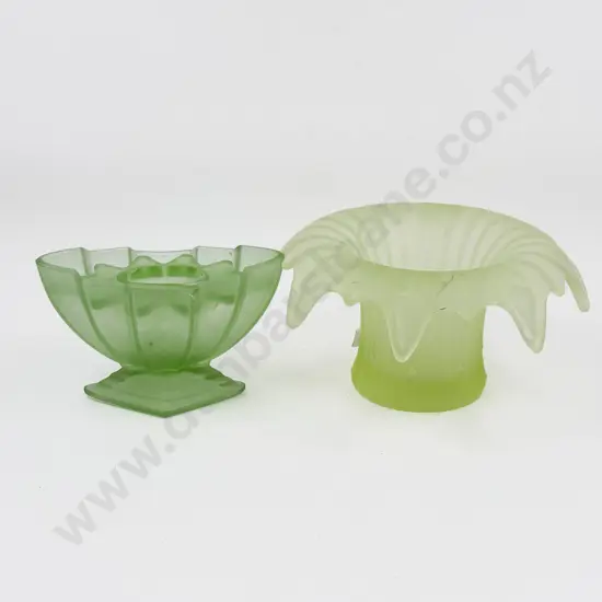 Two Pressed Glass Vases