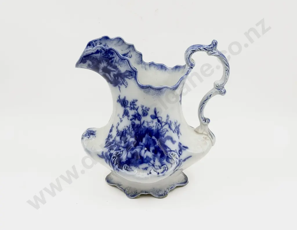 Vict Blue & White Toilet Jug Image 1++