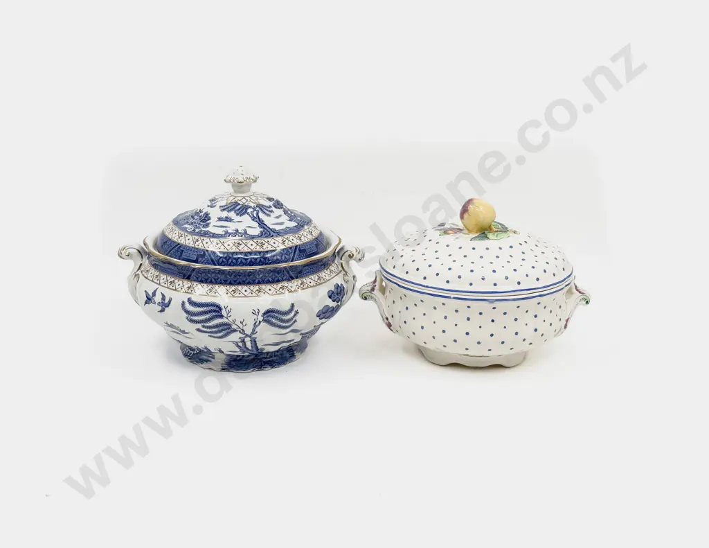 Booths "Real Old Willow" Pattern Tureen together with Other Spode Tureen Image 1++