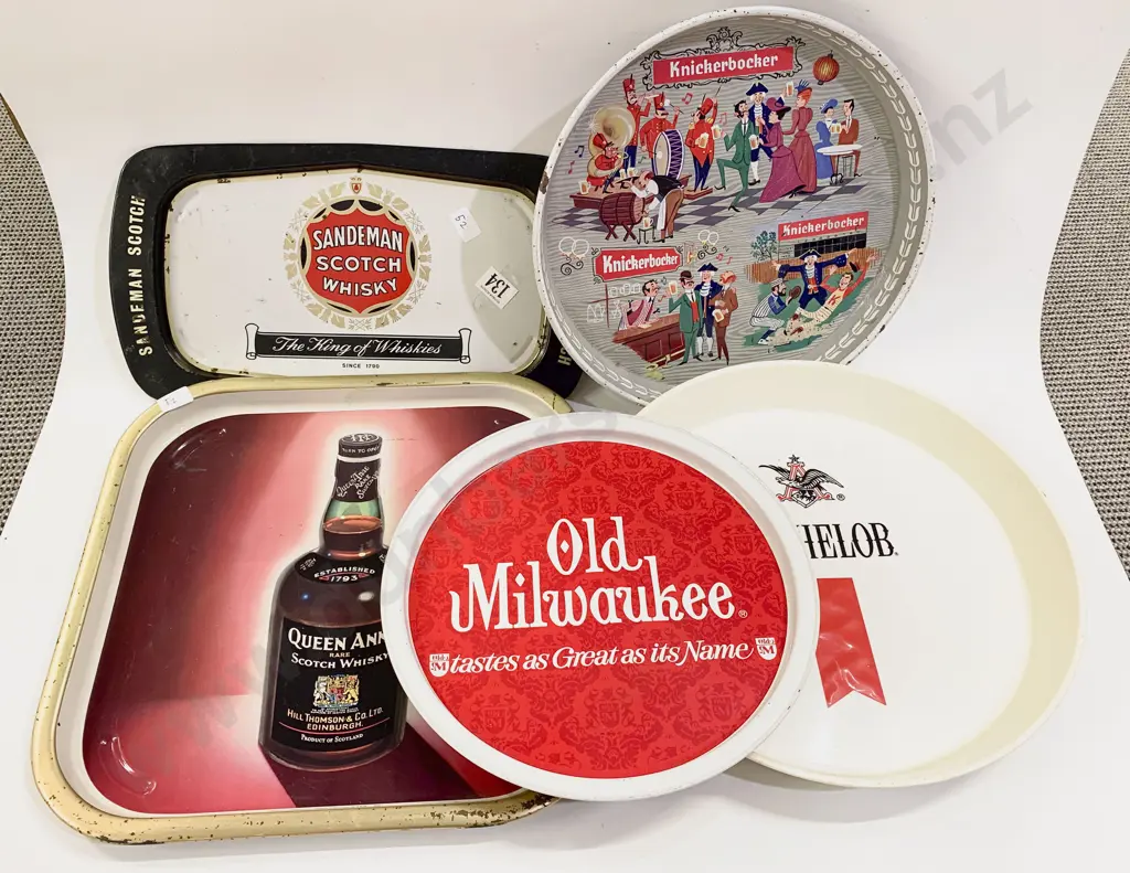 Quantity of Assorted Alcohol Advertising Trays Image 1++