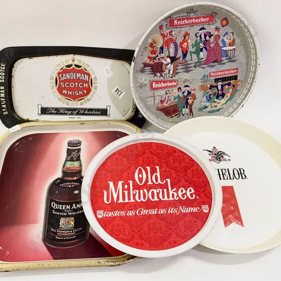 Quantity of Assorted Alcohol Advertising Trays