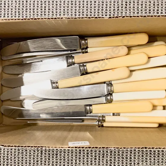 Quantity of Assorted Bone-Handled Knives Etc