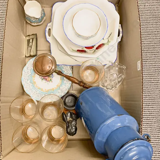 Box of Assorted Glassware & China Etc