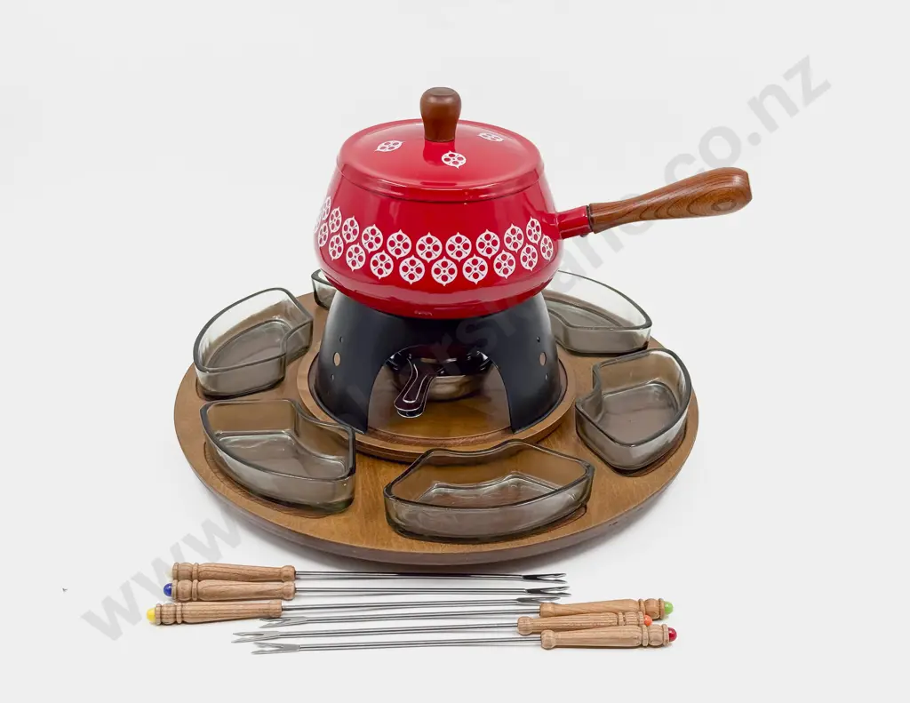 Boxed Vintage Fondue Set Image 1++