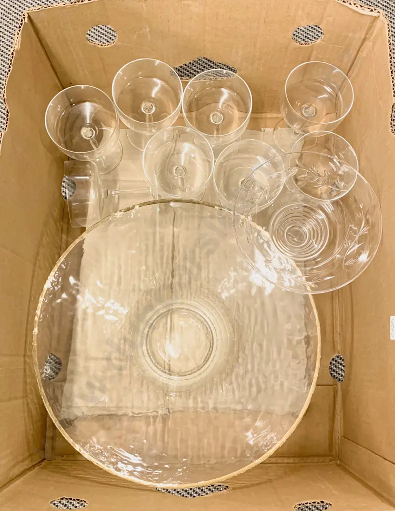 Boxed Quantity of Crystal & Glassware Image 1++