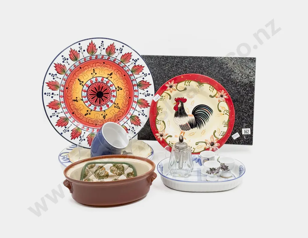 Marble Cutting Board & Assorted Decorative Serving Trays Etc Image 1++