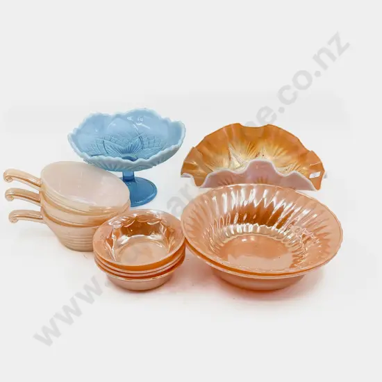 Quantity of American Oven-Proof Dishes together Assorted Art Glass