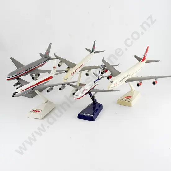 Five Unboxed Aviation Inflight Scale Models