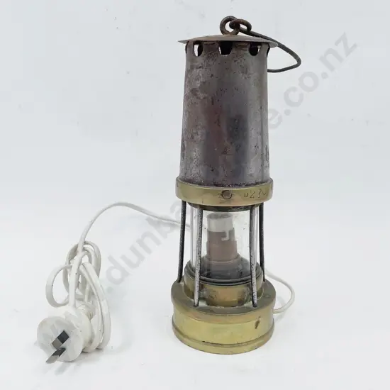Antique Miners Lamp (Electrified)