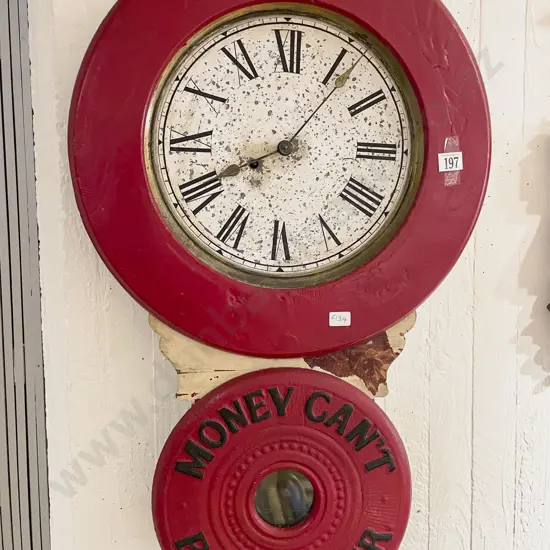 Vintage Wall Clock "Money Can't Buy Better"