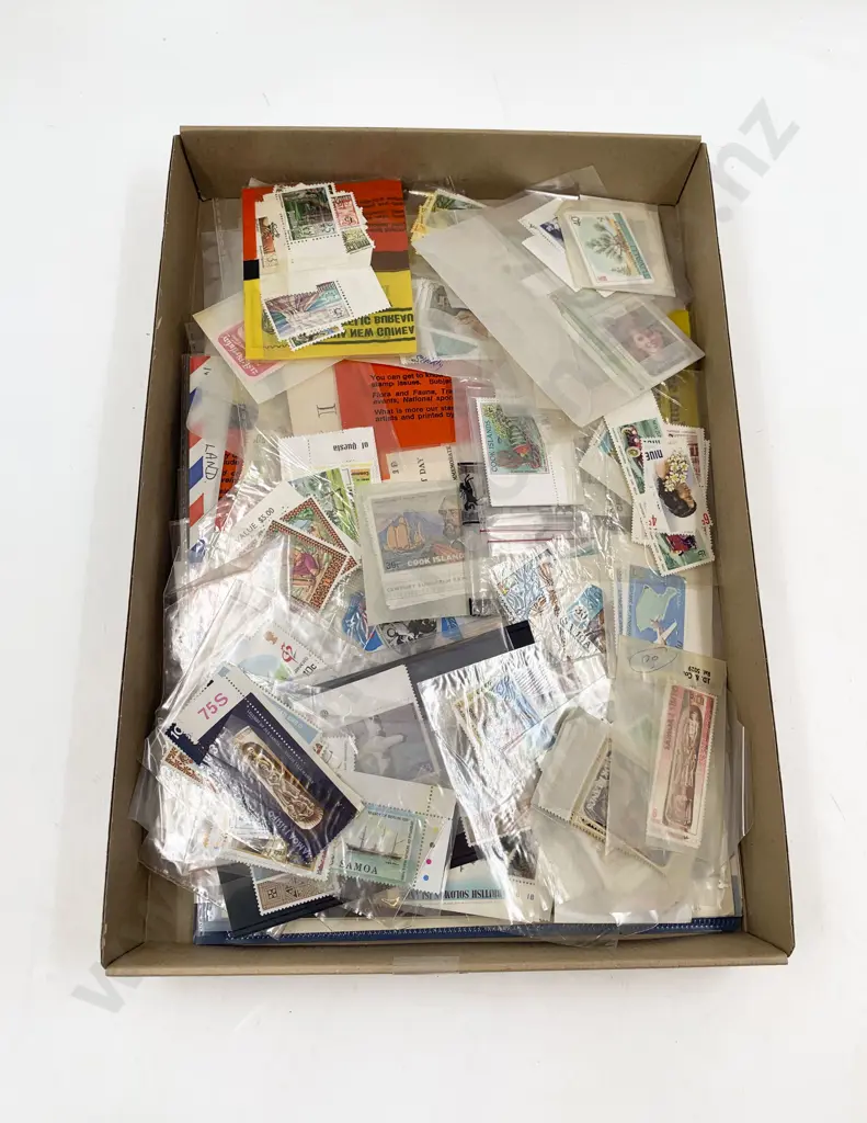 Qty Pacific Island PNG -  Fiji and other Stamps sorted  Loose Mint and FDC's etc Image 1++