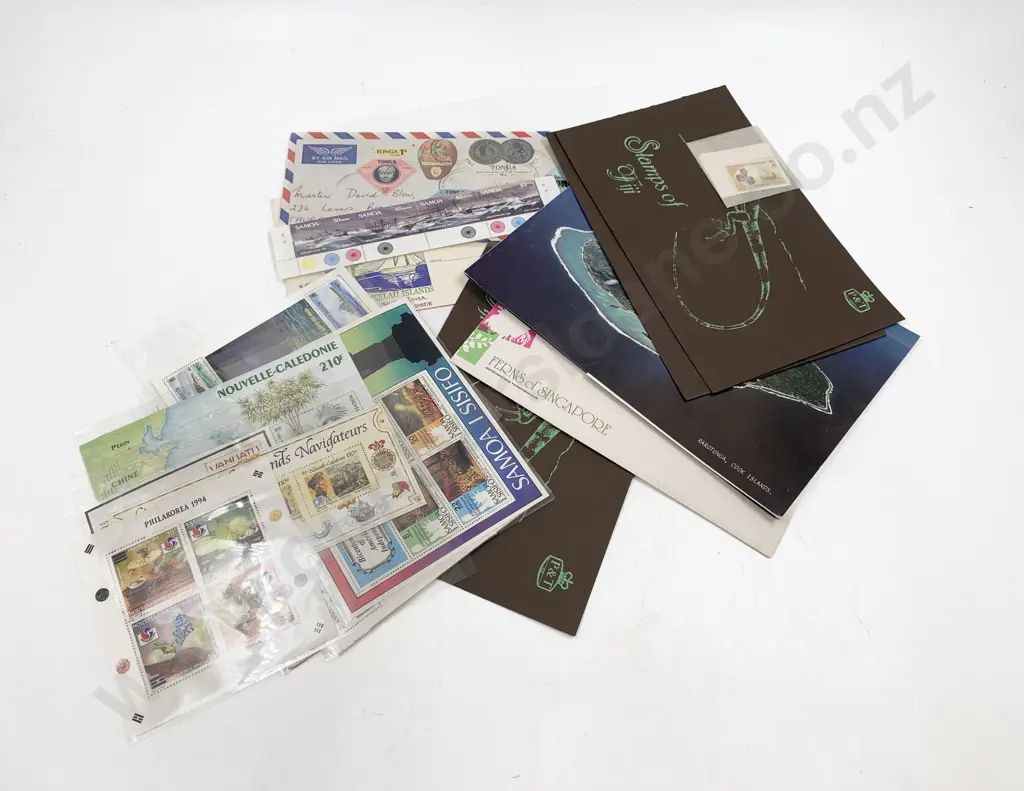Qty Pacific Island PNG -  Fiji and other Stamps sorted  Loose Mint and FDC's etc Image 1++