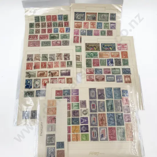 Vintage America's Stamps sorted mounted on sheets and semi-sorted loose