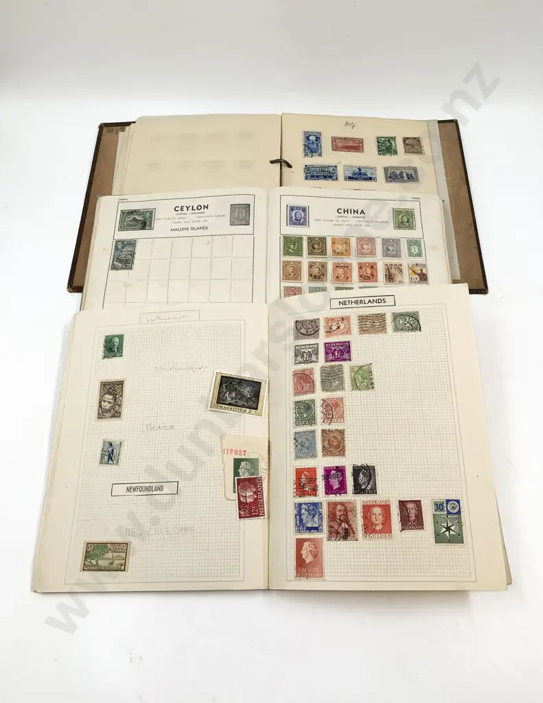 Six Vintage School Boy World Stamp Albums Image 1++