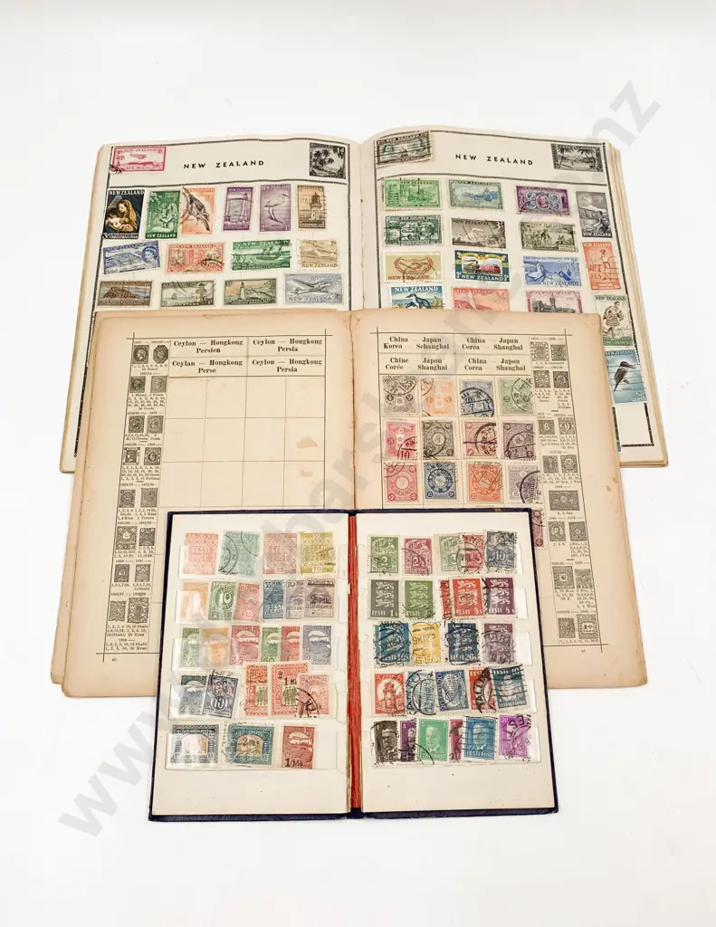 Six Vintage School Boy World Stamp Albums Image 1++